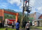 Diduga Konsleting Listrik, Polsek Pamarican Polres Ciamis Datangi TKP Gardu Listrik di Kertahayu