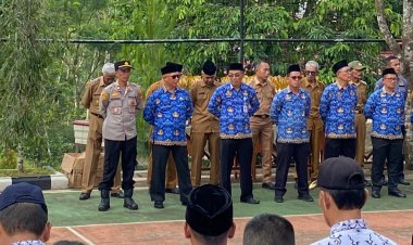 Kapolsek Panawangan Polres Ciamis Ikuti Upacara 6 Peringatan HBN di Tingkat Kecamatan
