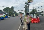 Sat Samapta Polres Ciamis Gelar Strong Point Pagi, Wujud Peran Polri Berikan Pelayanan Lalu Lintas dan Cegah Kecelakaan