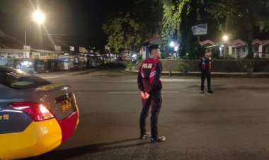 Samapta Polres Ciamis Patroli dan Stasioner di Area Ruko Terminal Ciamis Antisipasi Balapan Liar