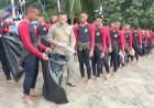 Pusdik Brimob Gelar Aksi Bersih Pantai Pasir Putih Situbondo, Tindak Lanjuti Arahan Presiden RI