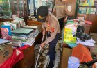 Polres Ciamis Pimpin Gotong Royong dan Dirikan Dapur Umum Pasca Banjir di Pamarican