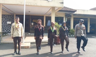 Polsek Ciamis Polres Ciamis Binlat Rutin Saka Bhayangkara Banjarsari di Makopolsek